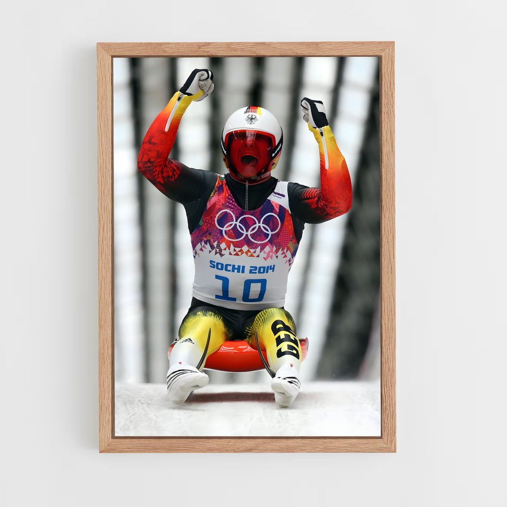 Poster Envol Éclatant – affiche Luge (vue 4)
